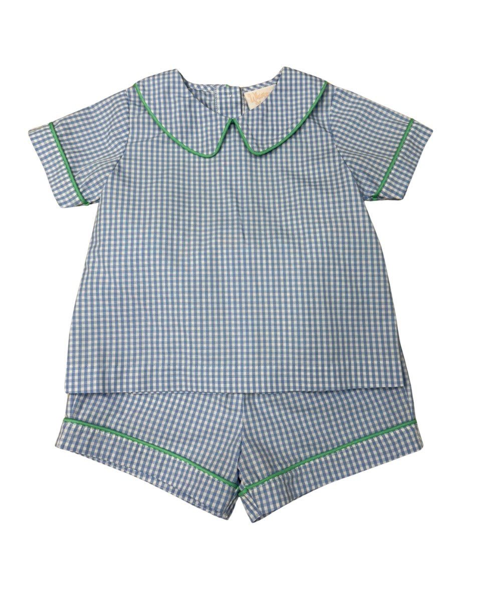 Whimsy Bay Williamsburg Plaid Collared Short Set WBS26-50 5302