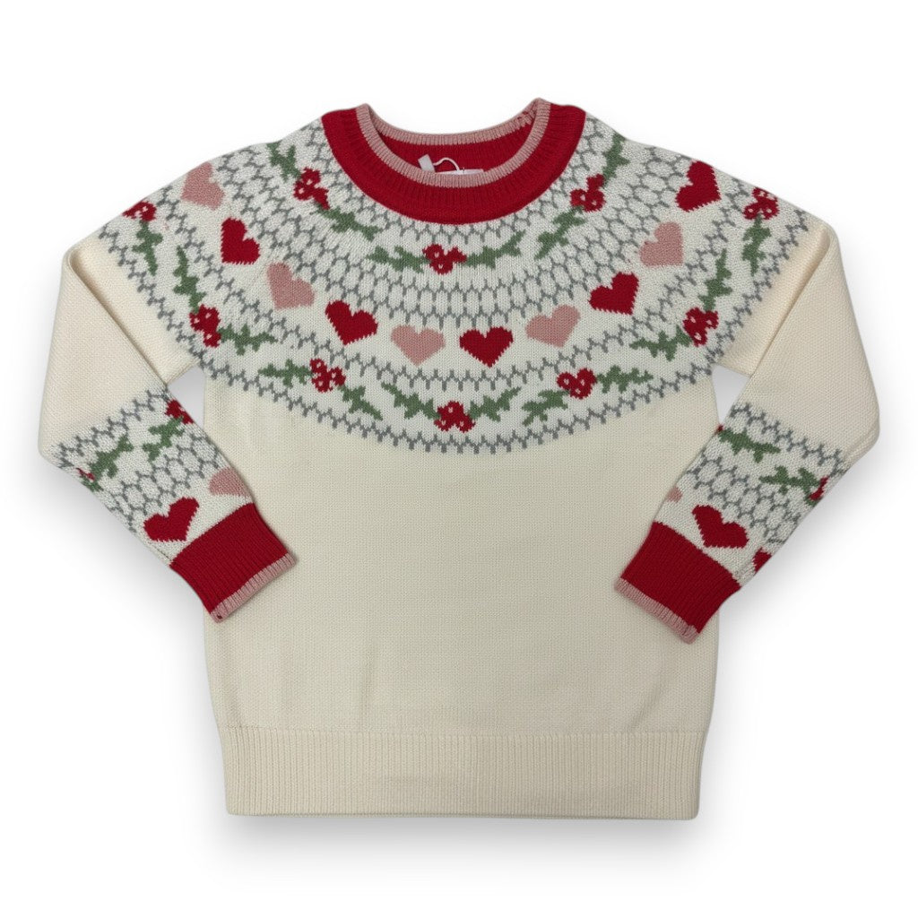 Lulu Bebe Xmas Heart LS Sweater Cindy-XMAS 5308