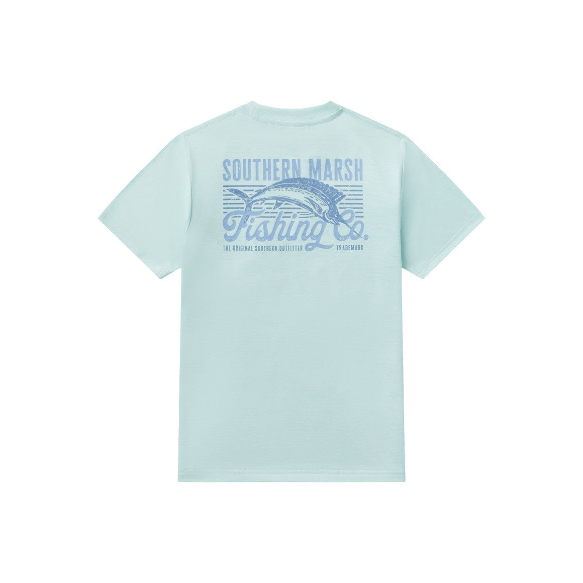 Southern Marsh Youth Fieldtec Pro Heathered Tee Fishing Co. Antigua Blue YFPHF 5201