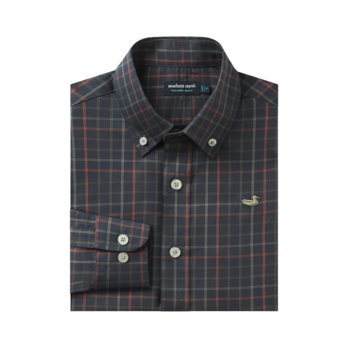 Southern Marsh Youth Chateau Windowpane Dress Shirt 5207