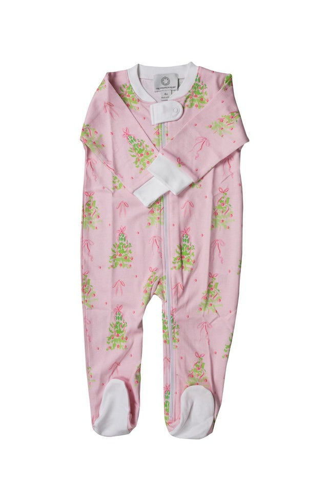 Proper Peony Pink Tinsel Zipper Footie LKF25 5209