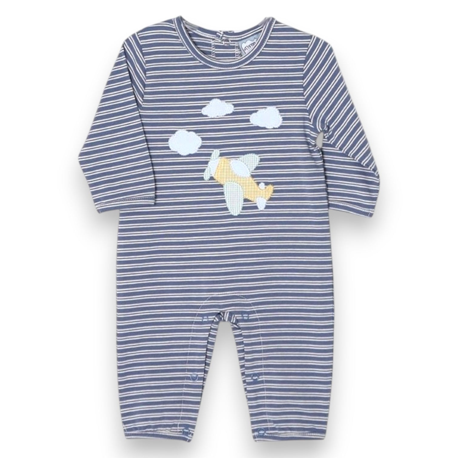 Three Sisters Airplane Applique Boys Romper 881 5307