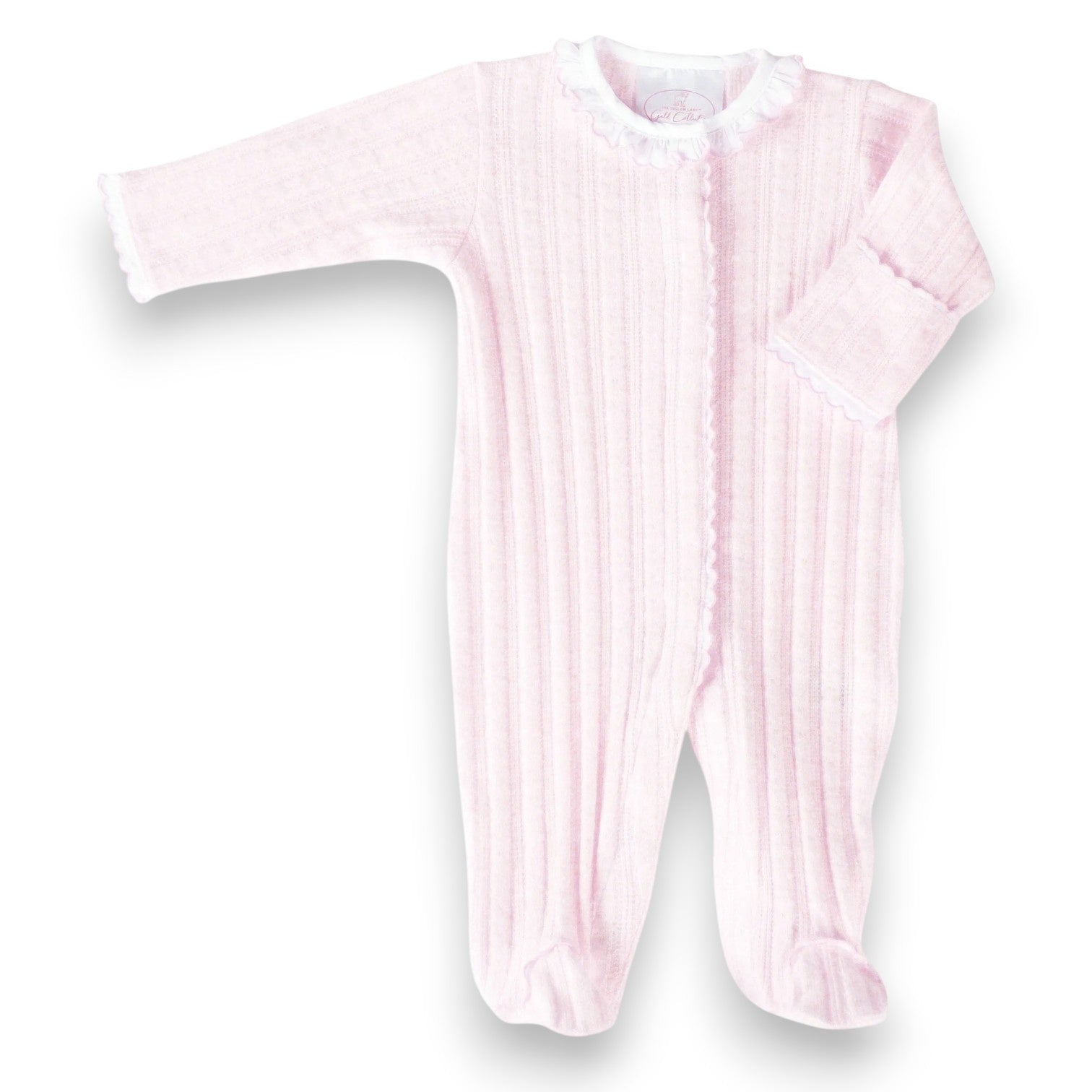The Yellow Lamb Amory Footed Pajamas Pink 5307