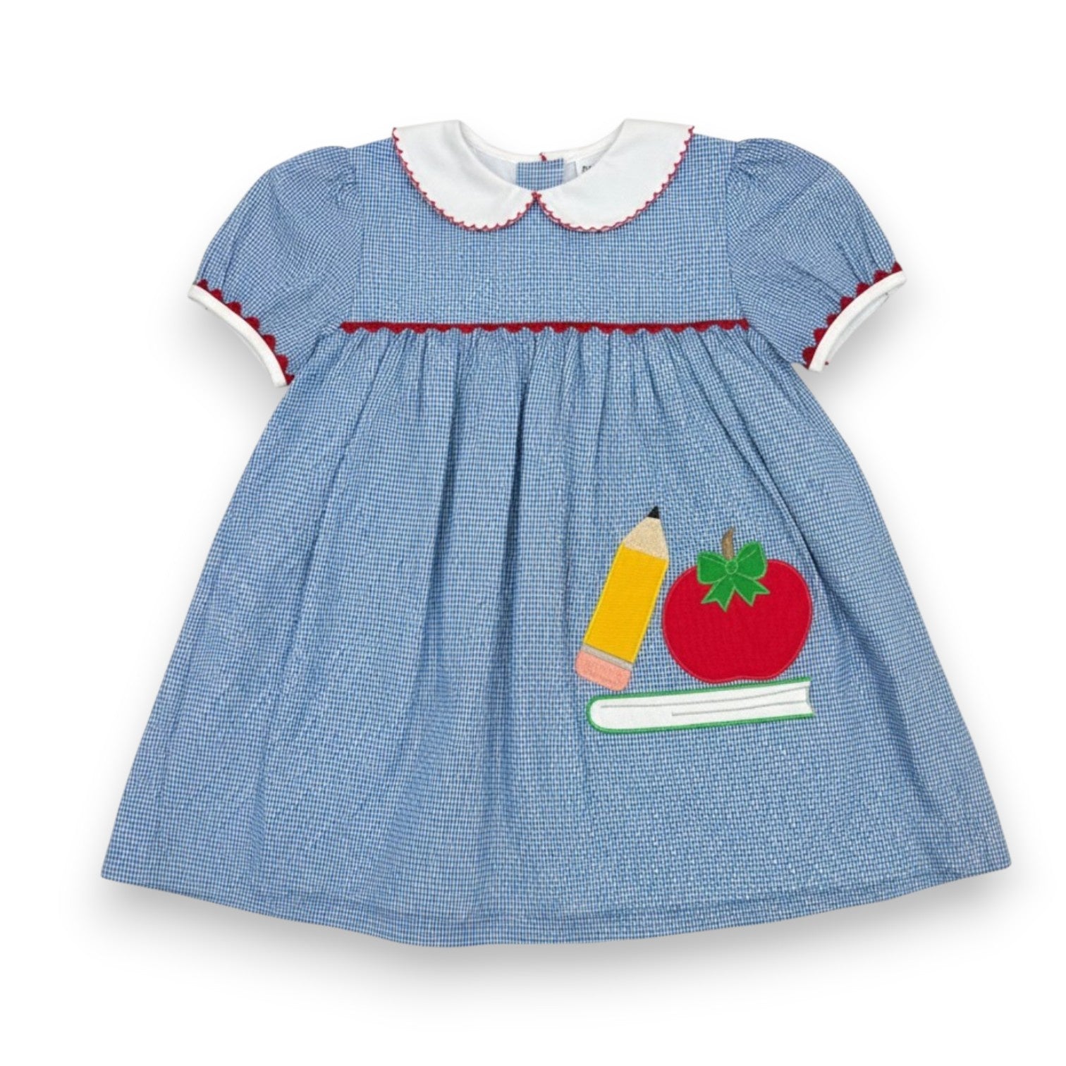 Petit Ami Apple & Book Emb Dress & Bloomer (infant size) 3017/4017 5308