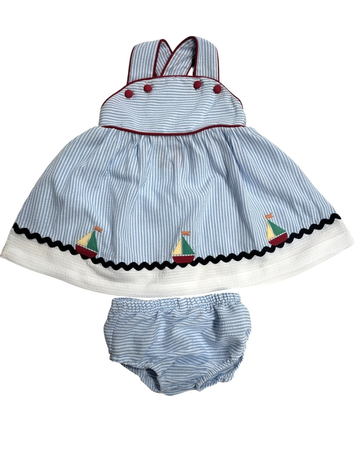 Banana Split Sailboat Applique Bloomer Set 290 5302