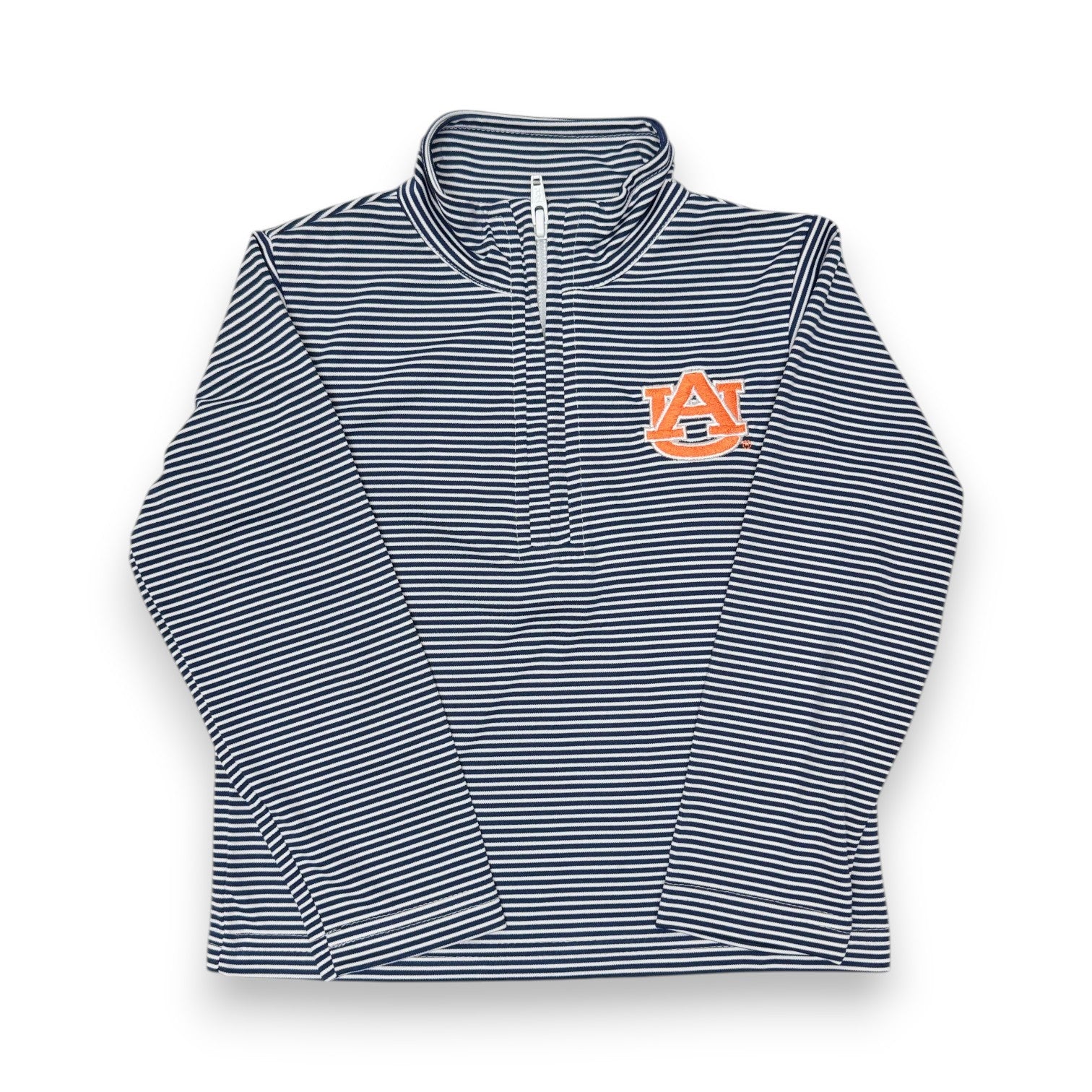 Vive La Fete Auburn University Tigers Emb Navy Stripes Quarter Zip Pullover NAU1_STQP1544 5305