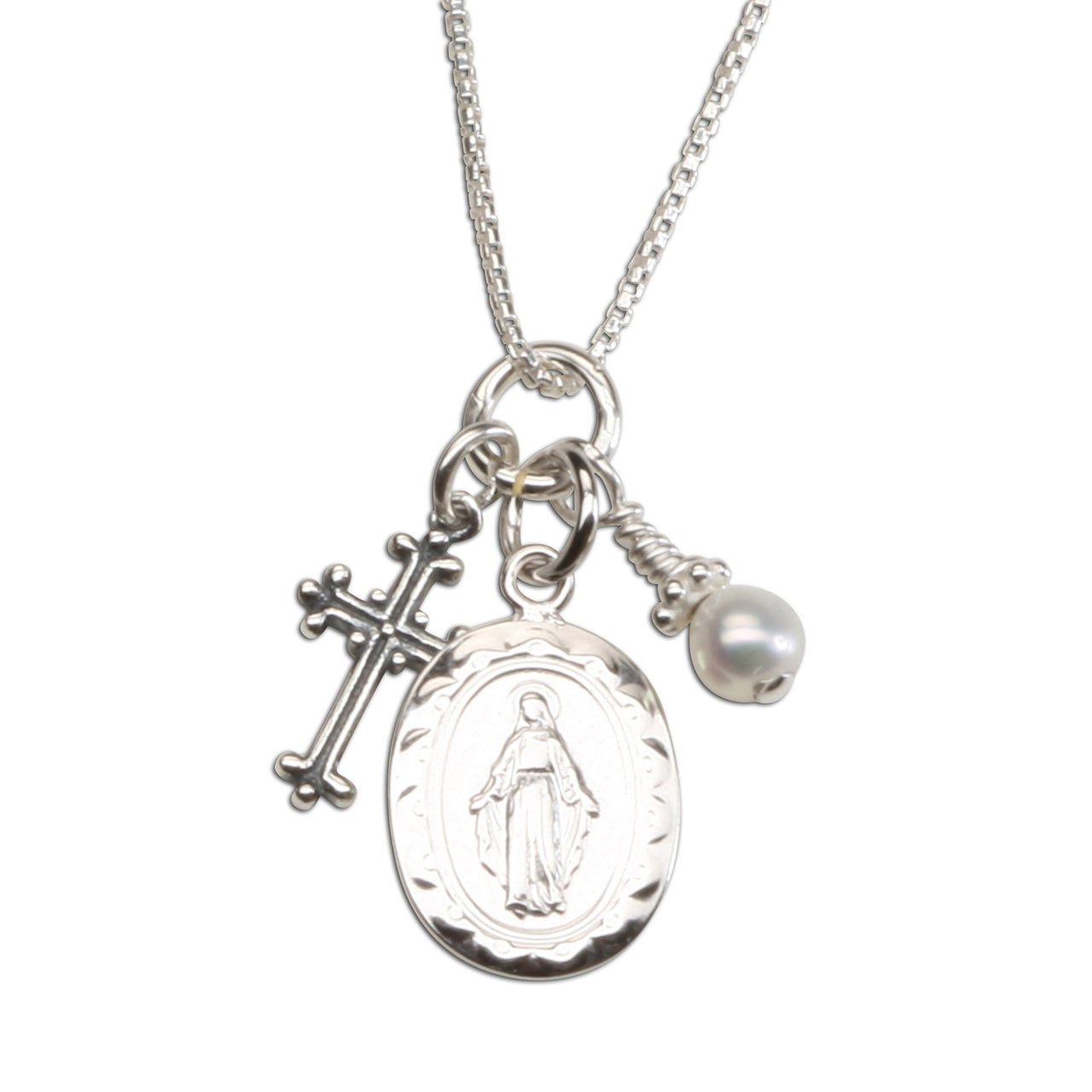 Cherished Moments First Communion Miraculous Medal Necklace (FCN-Miraculous)