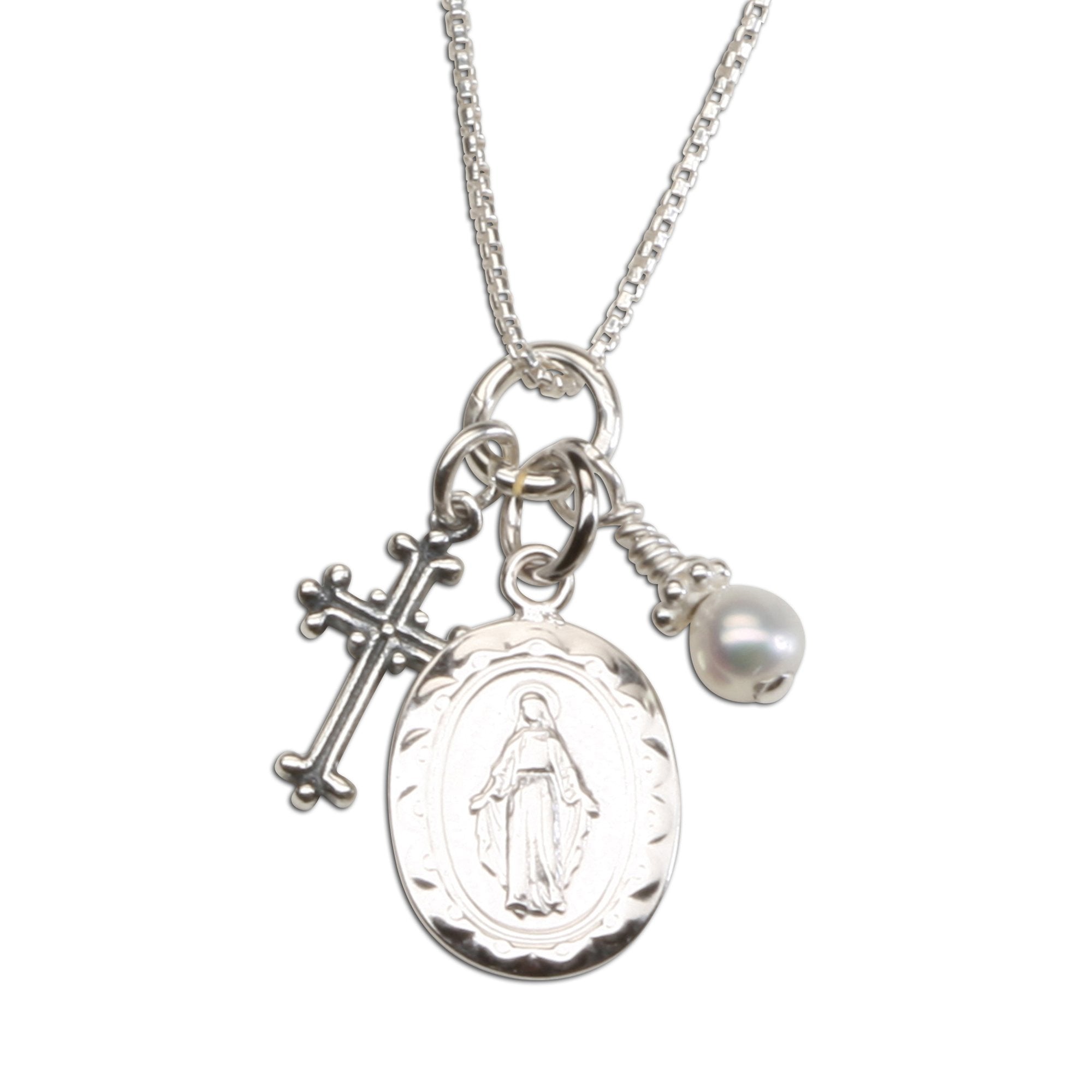 Cherished Moments First Communion Miraculous Medal Necklace (FCN-Miraculous)