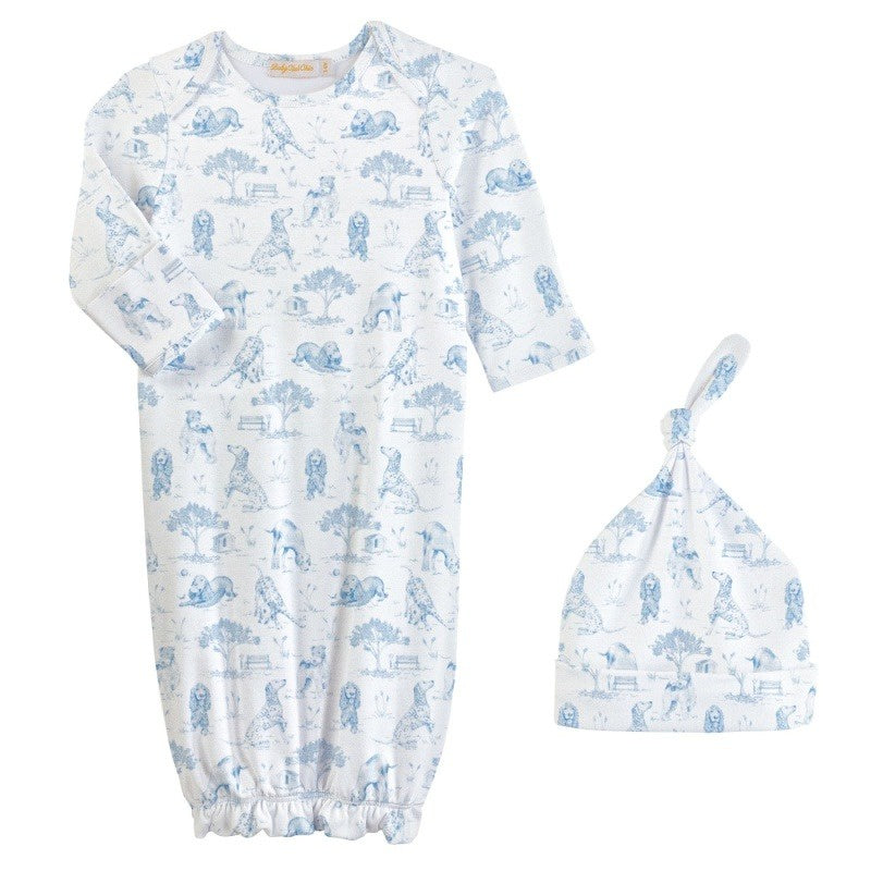 Baby Club Printed Gown and Hat Set 5208