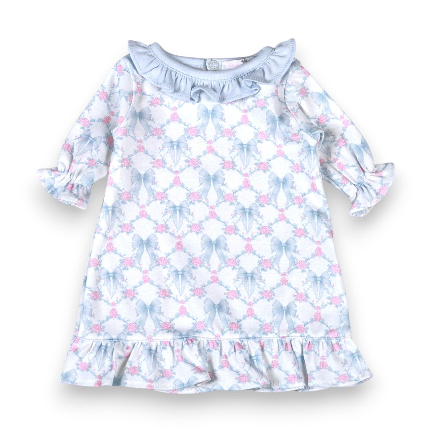 Baby Loren Blue Coquettes Pima Doll Dress BCQ-009