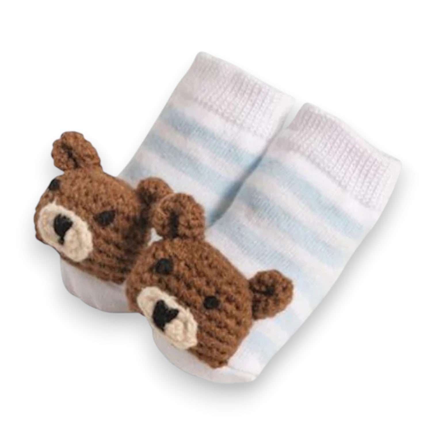 Mud Pie crochet rattle toe socks