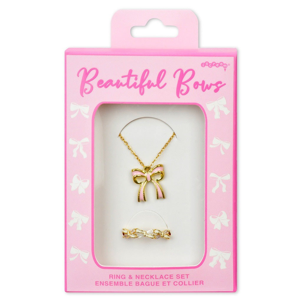 Iscream Beautiful Bows Ring & Necklace Set