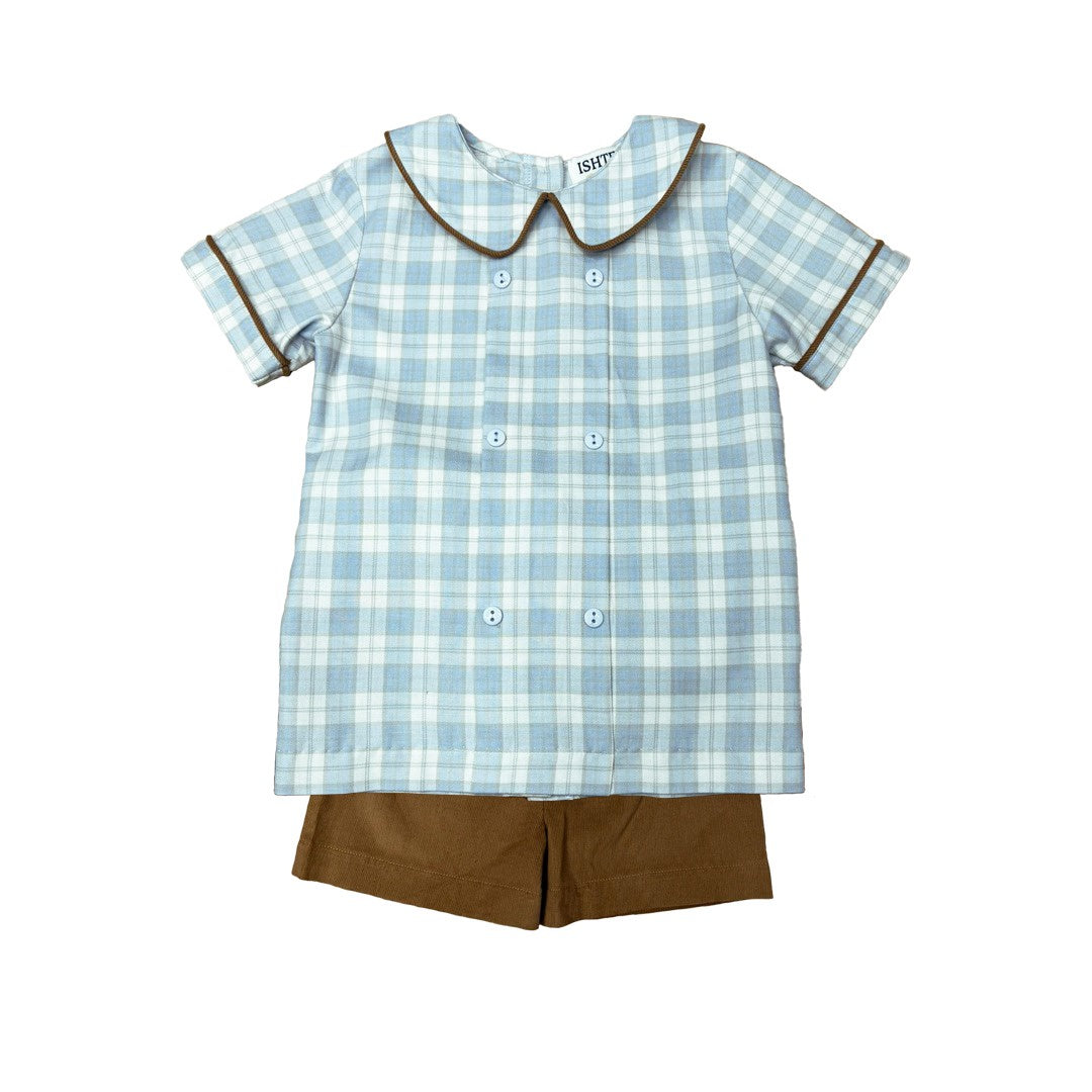 Ishtex Blue/Khaki Boy's Shorts set 5F114 5208