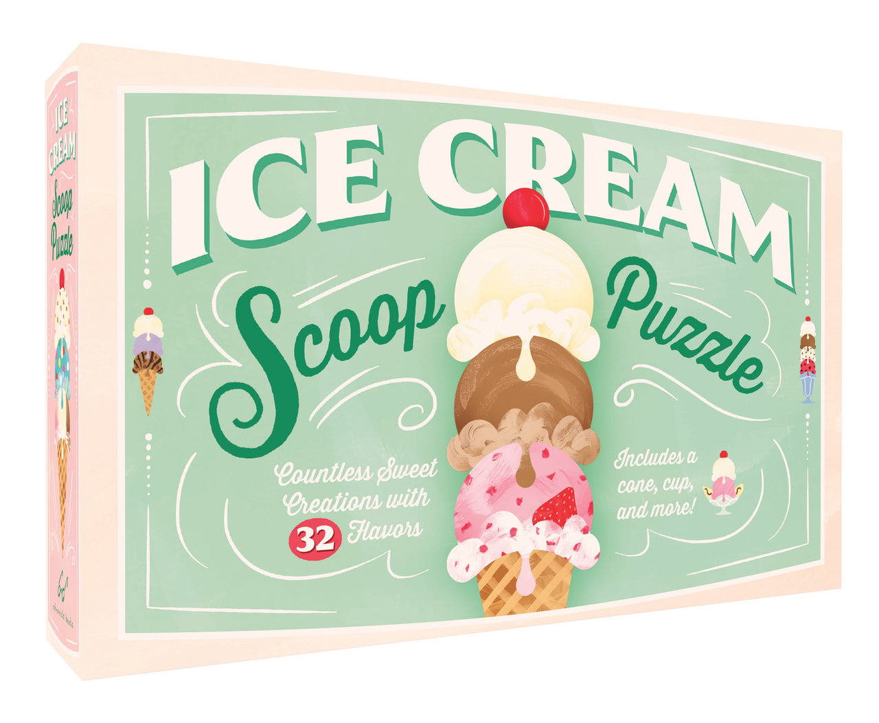 Chronicle Books Ice Cream Scoop Puzzle: Countless Sweet Creations with 32 Flavors