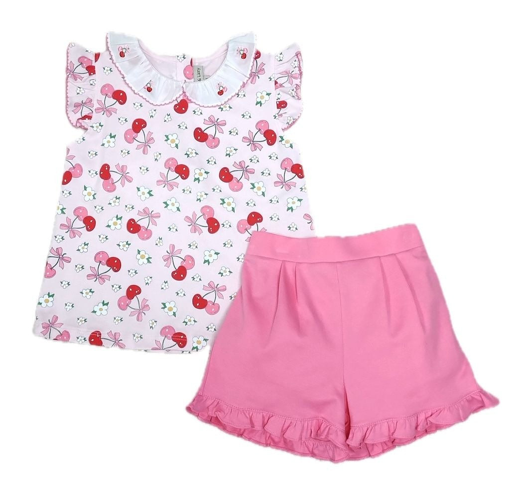 Marco & Lizzy Cherries Collection Girl's Short Set M-250144 5302