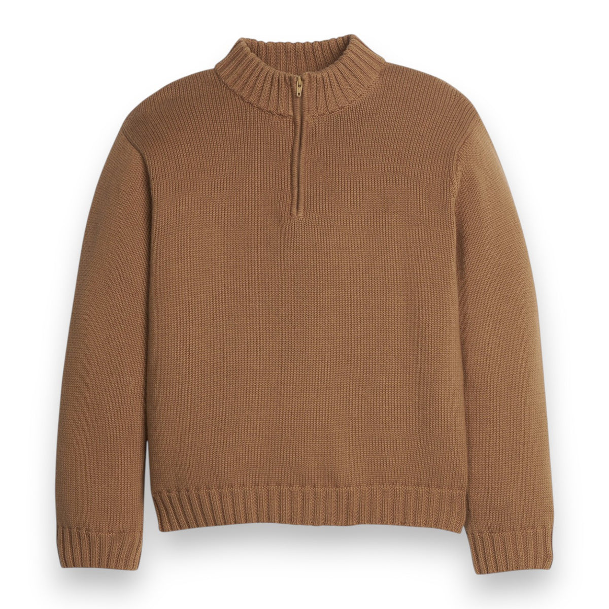 Little English Quarter Zip Sweater Chestnut 5309