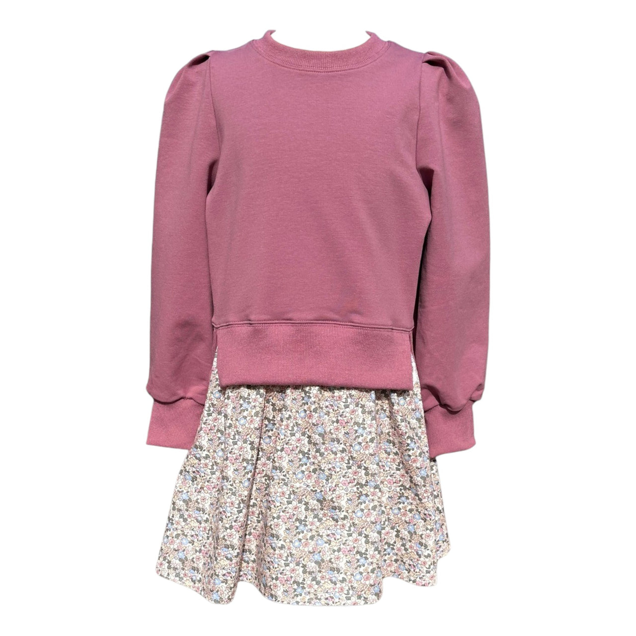 Pleat Clara Combo Dress Rose 5207