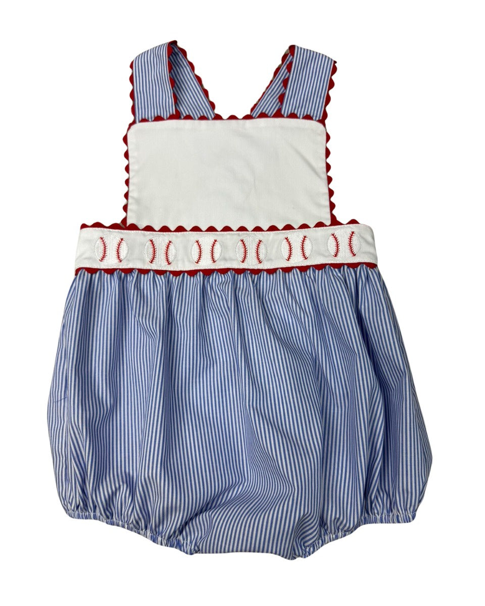 Whimsy Bay Classic Baseball Ric Rac Sunsuit WBS26-138 5302