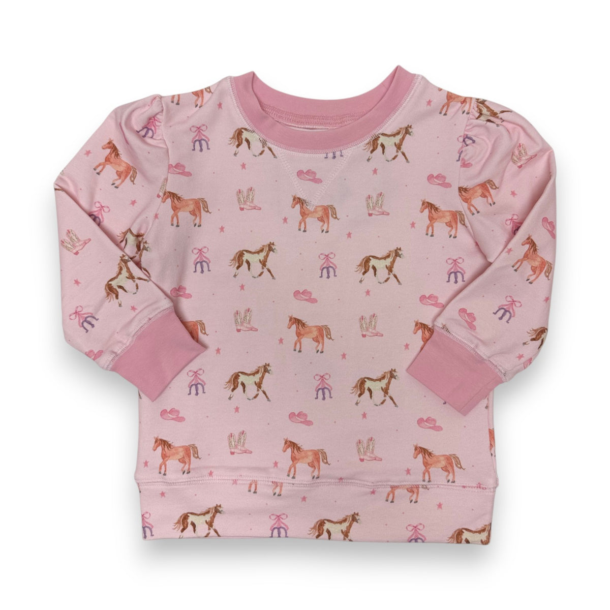 Three Little Ducks Polly Puff Sleeve Crewneck Sweetwater Stables 5309