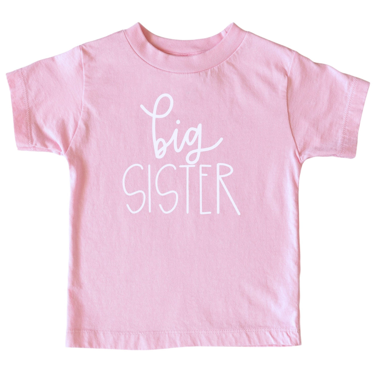 Big Sister Short Sleeve Light Pink T-Shirt