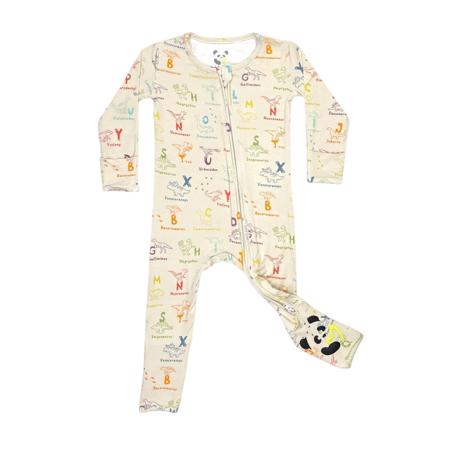 Bellabu Bear Dino ABC's Baby Bamboo Convertible Footie BB1P03LS2240 5301