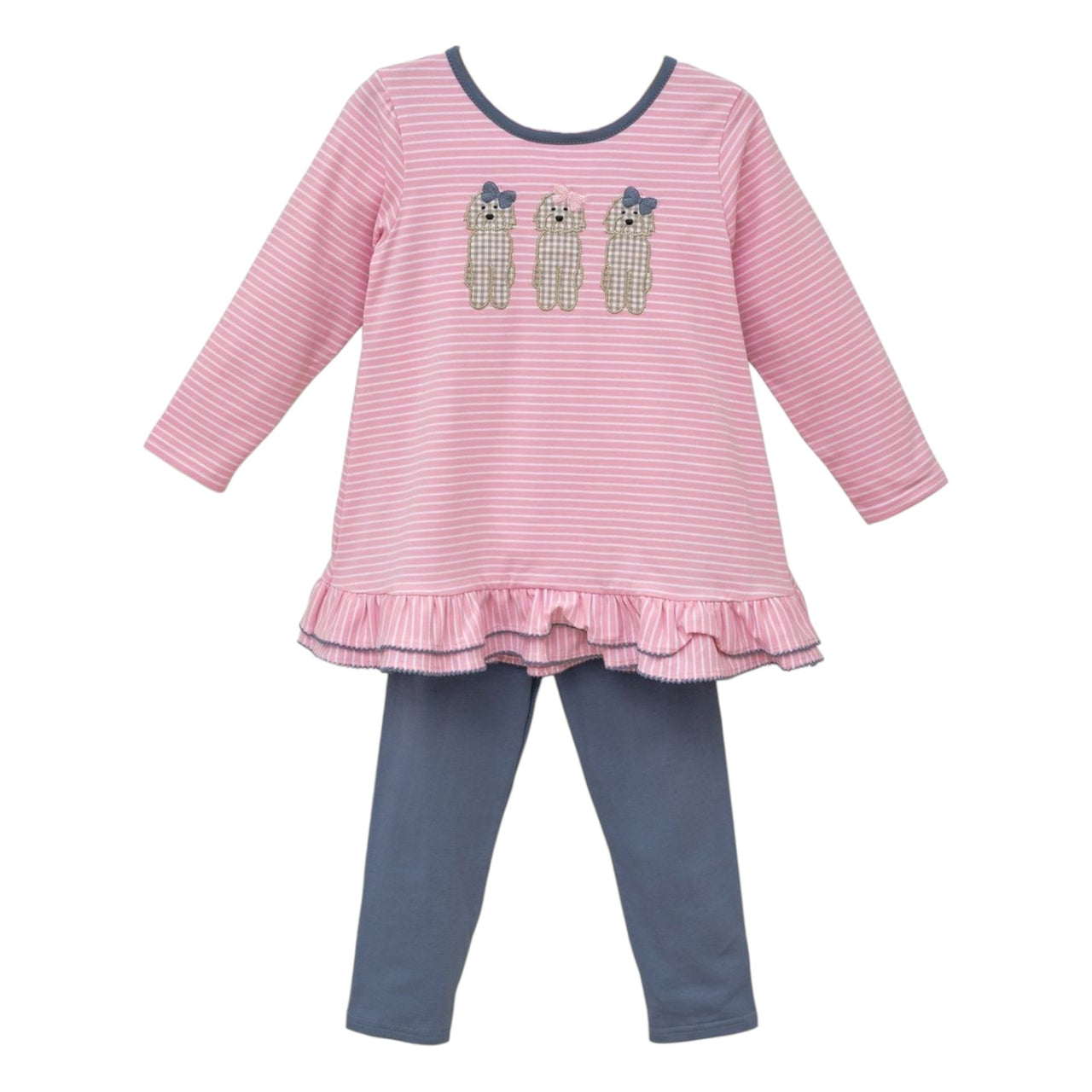 Trotter Street Kids Dog Ruffle Pants Set TSK-02156 5207