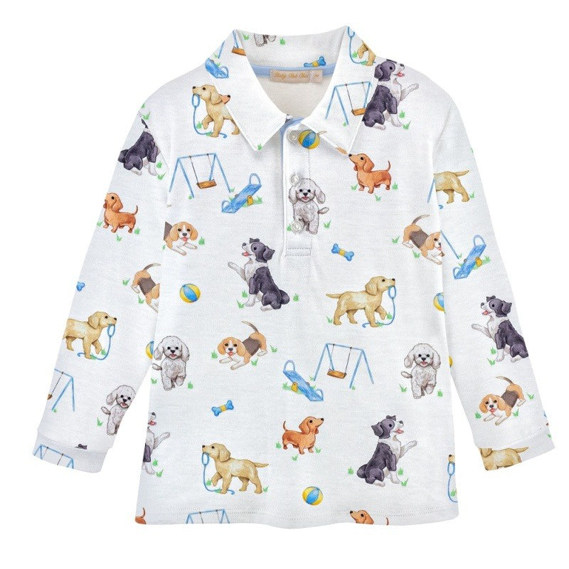 Baby Club Printed Long Sleeve Collared Tee 5208