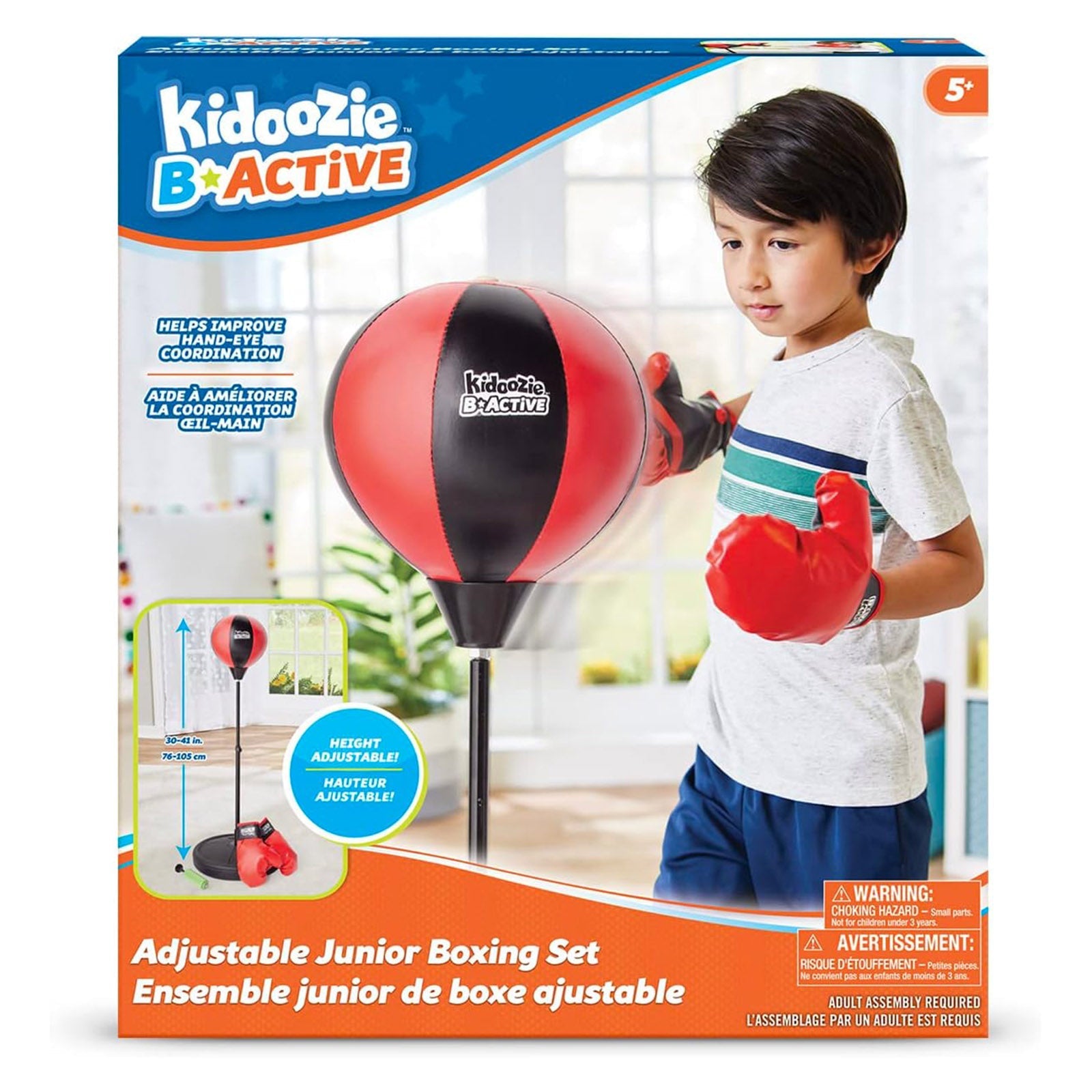 Kidoozie B-Active Adjustable Junior Boxing Set w/ Boxing Gloves
