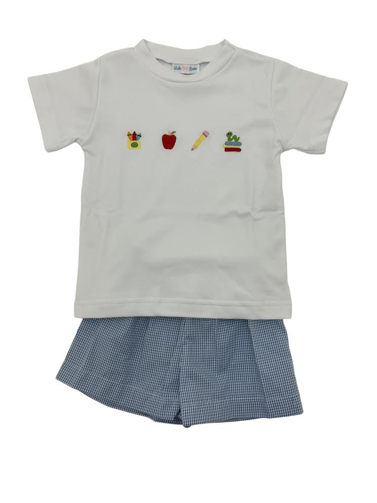 Lulu Bebe Back To School Short Set TOM-1-BSH 5106