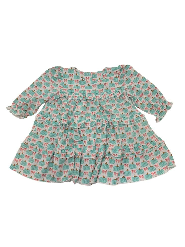 Sage & Lilly Aqua Pumpkins Layered Panel Dress 8546 5108