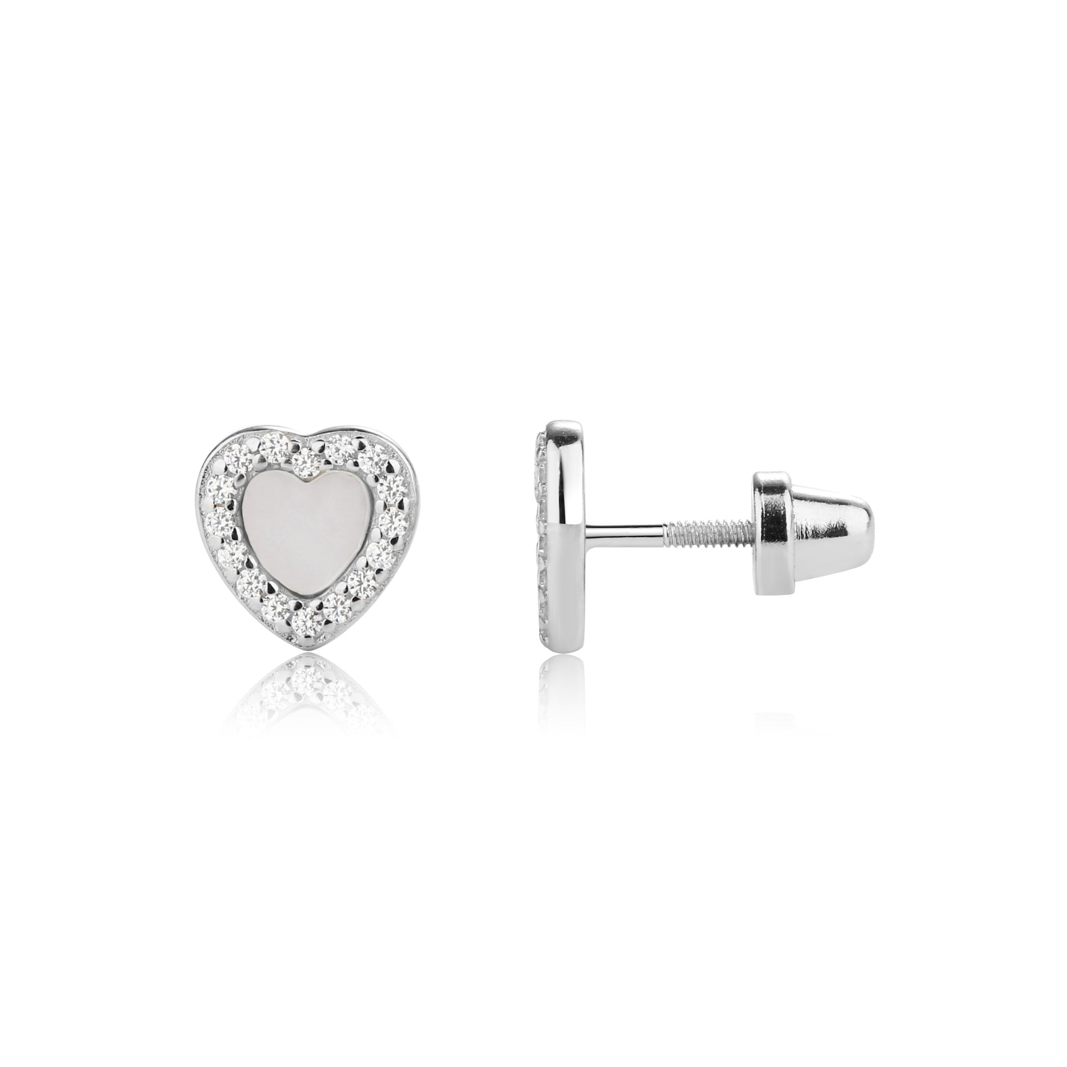 Cherished Moments Sterling Silver Mother of Pearl Earrings