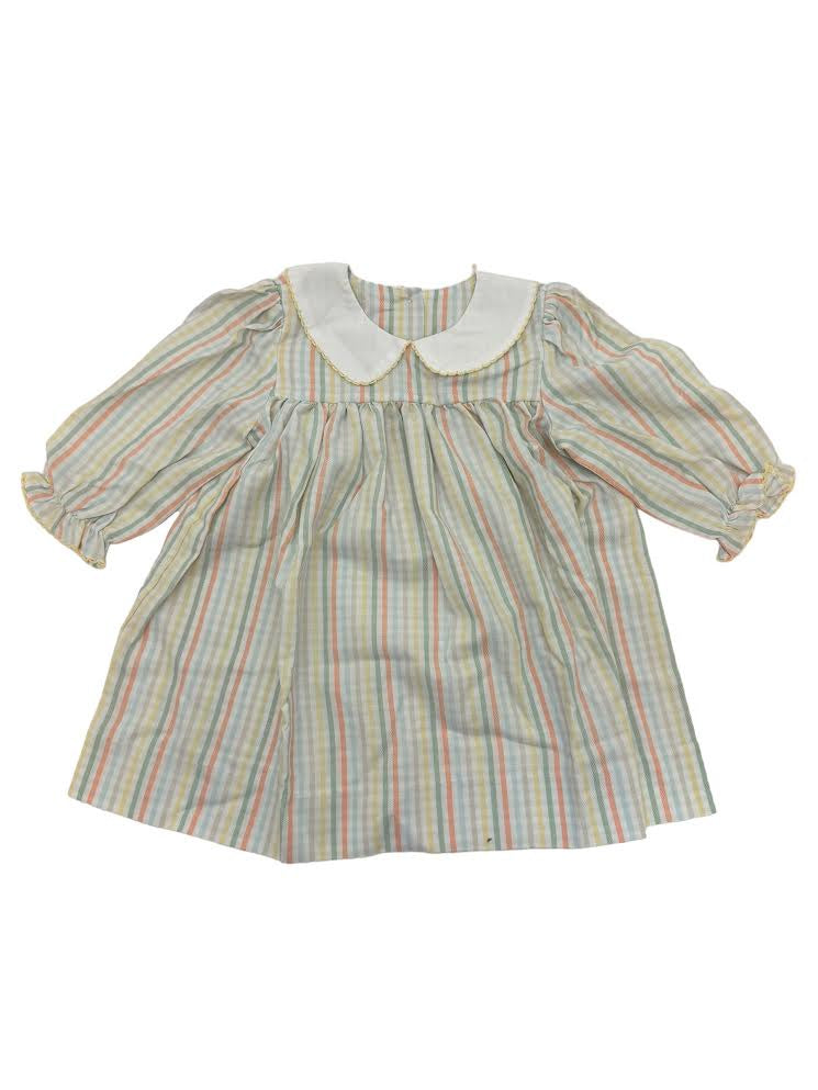 Sage & Lilly Fall Pastel Plaid Peter Pan Collar Dress 8569 5108