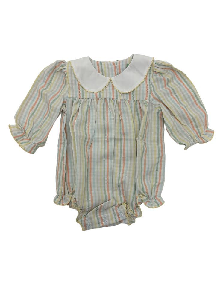 Sage & Lilly Fall Pastel Plaid Peter Pan Collar Bubble 8570 5108