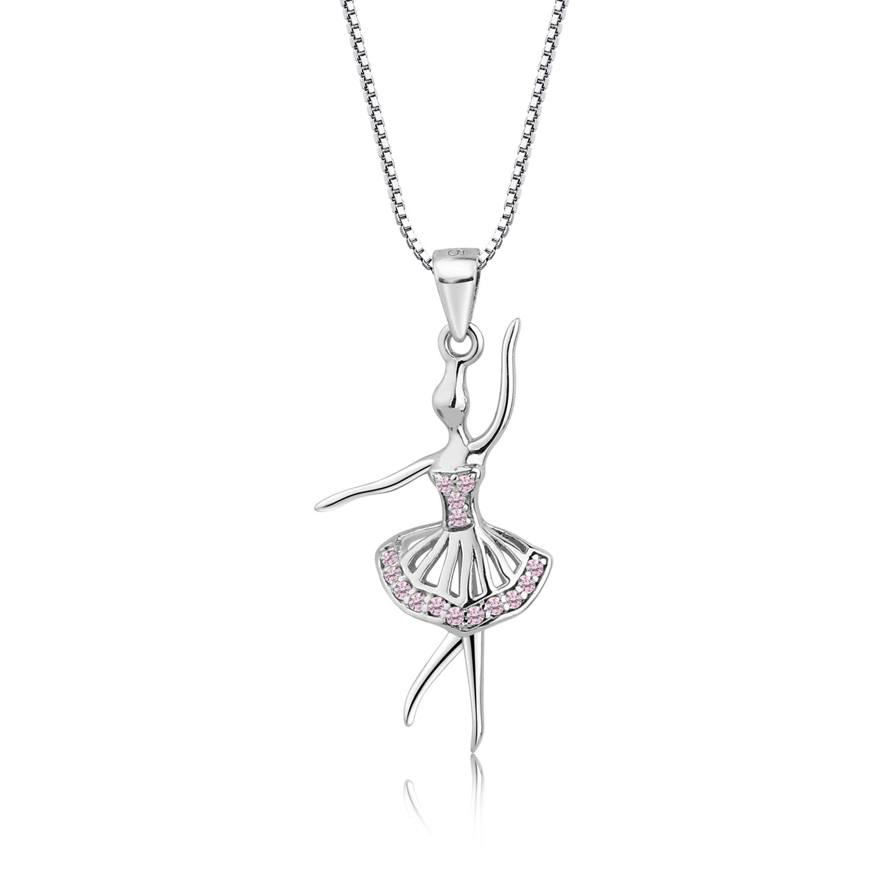 Cherished Moments Sterling Silver Ballerina Necklace
