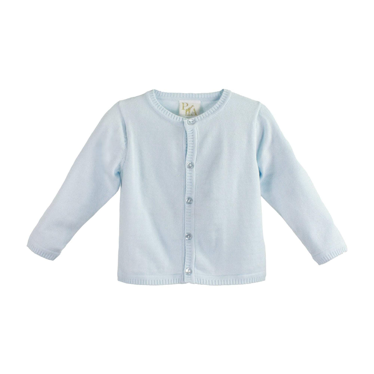 Petit Ami Unisex Cardigan W/Ladder Edge Lt Blue 8756/8856