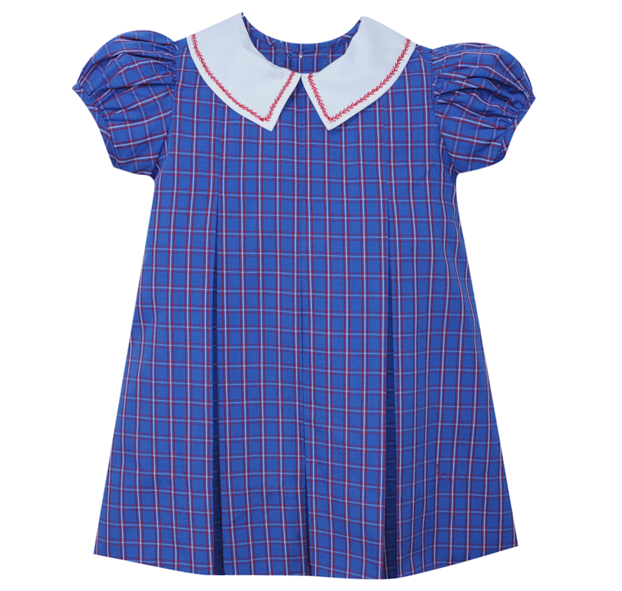 Remember Nguyen Blue Plaid Reese Dress 714D-ST24 5106