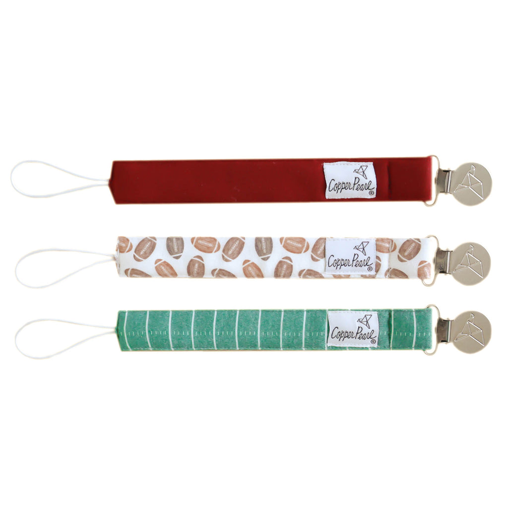 Copper Pearl Binky Clip 3 Pack