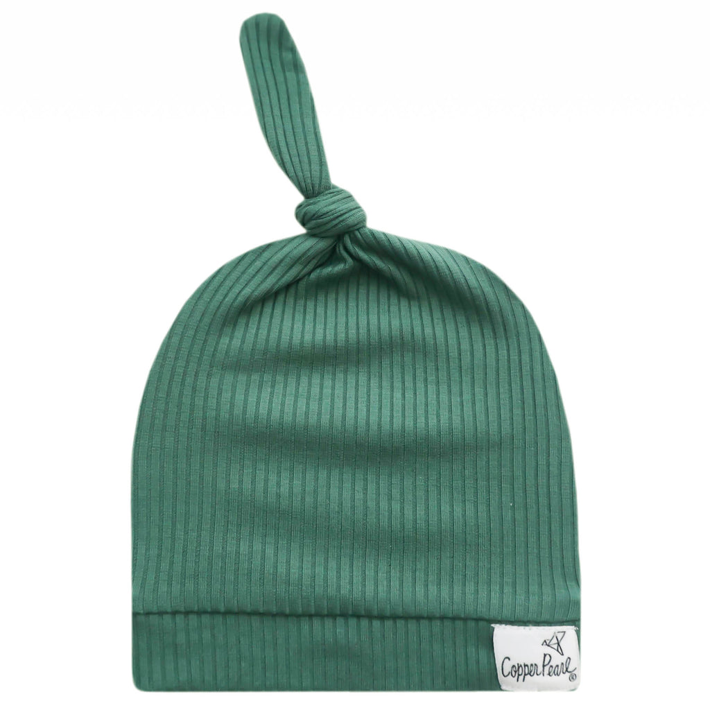 Copper Pearl Newborn Top Knot Hat