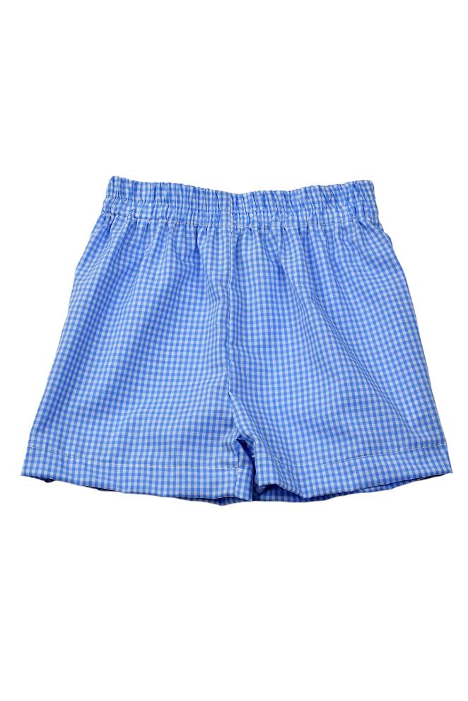Funtasia Too Pleat Front Shirt W/Blue Check Piping W/ Blue Check Shorts 69300/69325 5012