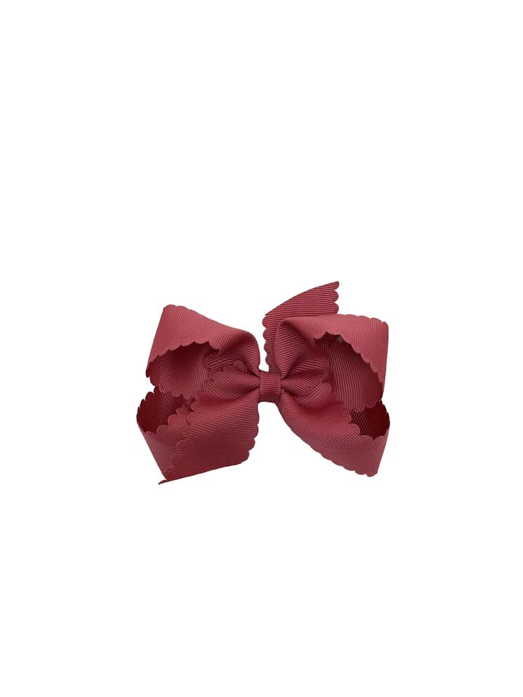 Wee Ones Medium Grosgrain Hair Bow w/ Scalloped Edge