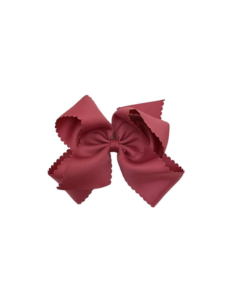 Wee Ones King Grosgrain Hair Bow w/ Scalloped Edge