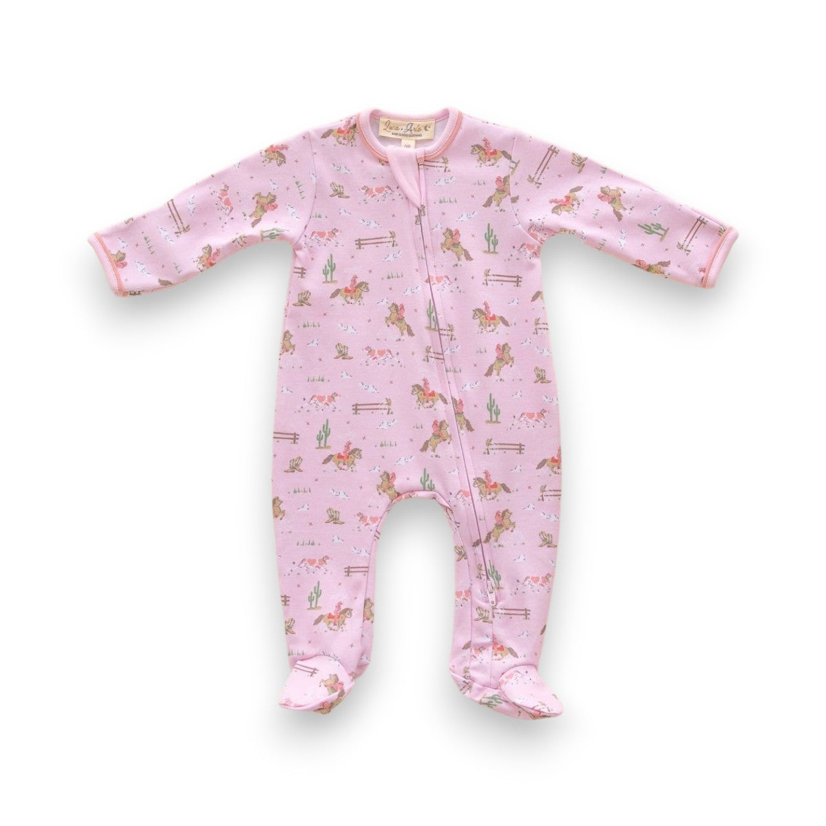 Magnolia Baby Little Wranglers Zip Footie