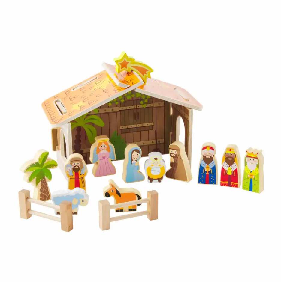 Mud Pie Wood Nativity Set