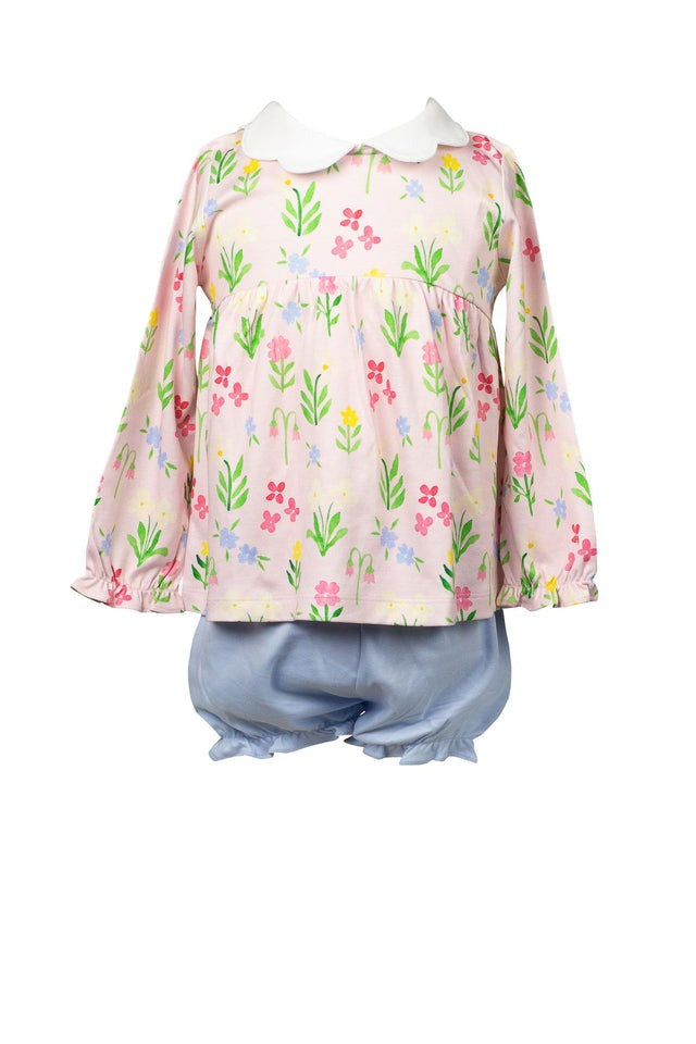 Proper Peony English Garden Long Sleeve Bloomer Set 5208