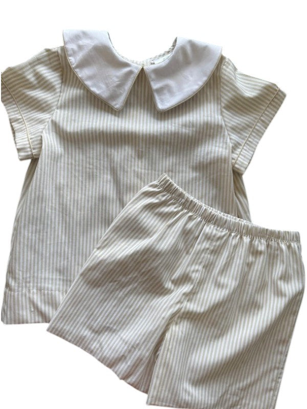 Angels & Company Ethan Pinstripe Short Set 5301