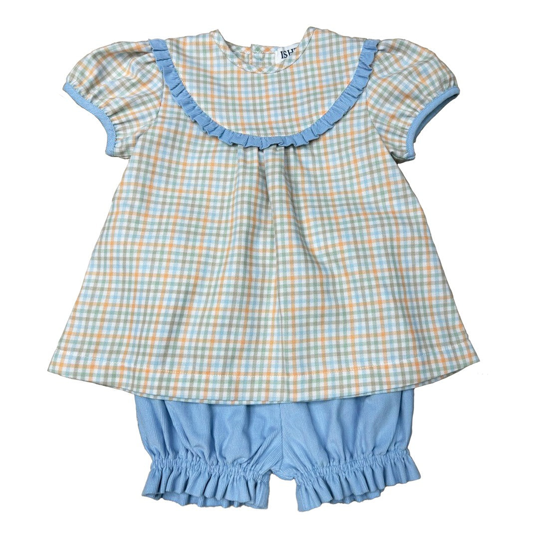 Ishtex Fall Plaid Bloomers Set 5F103 5208