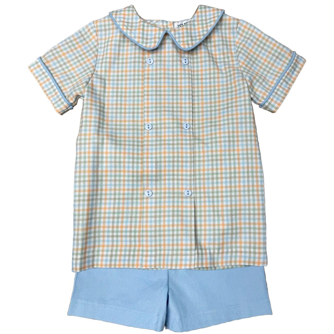 Ishtex Fall Plaid Boy's Short Set 5F106 5208