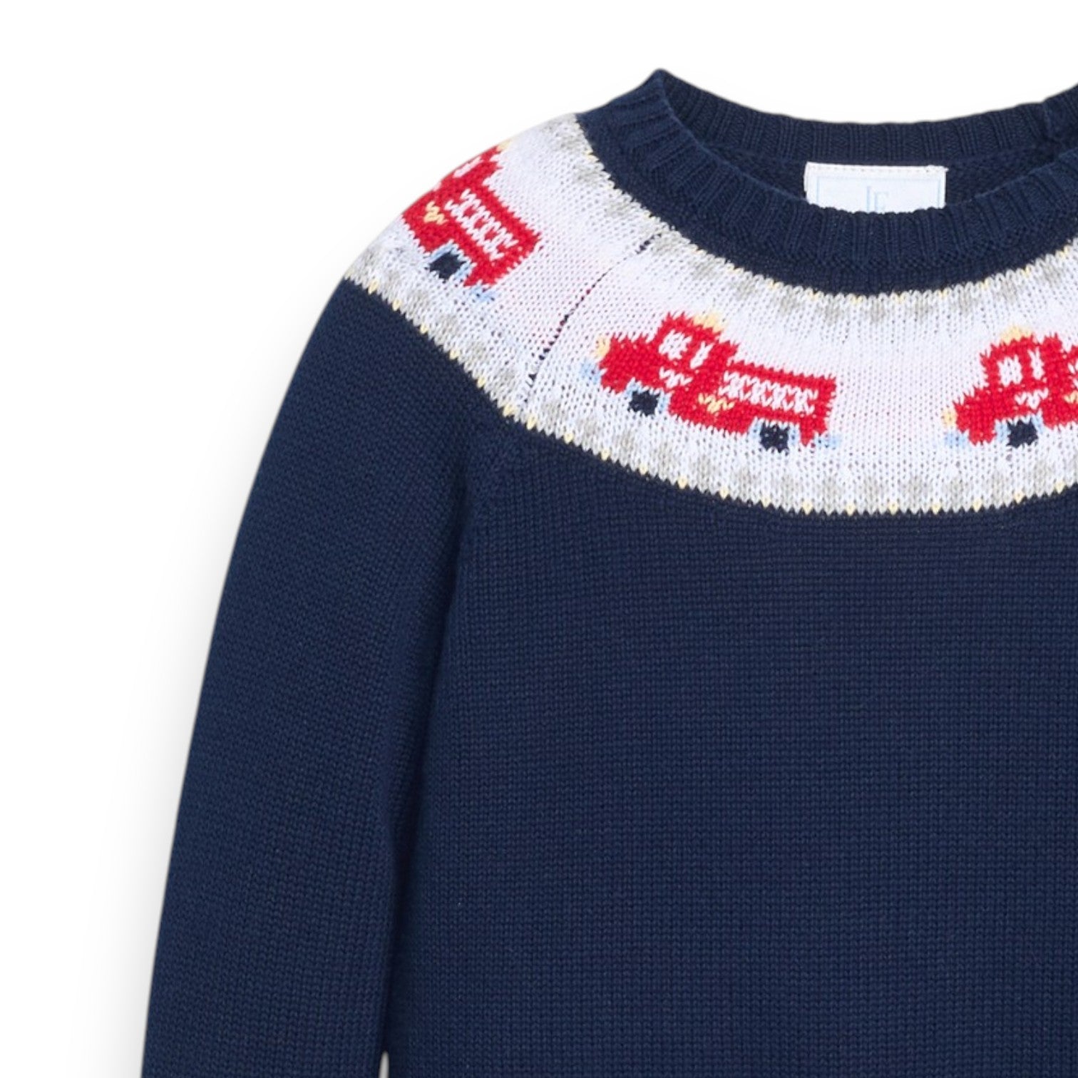 Little English Fire Truck Fair Isle Sweater
