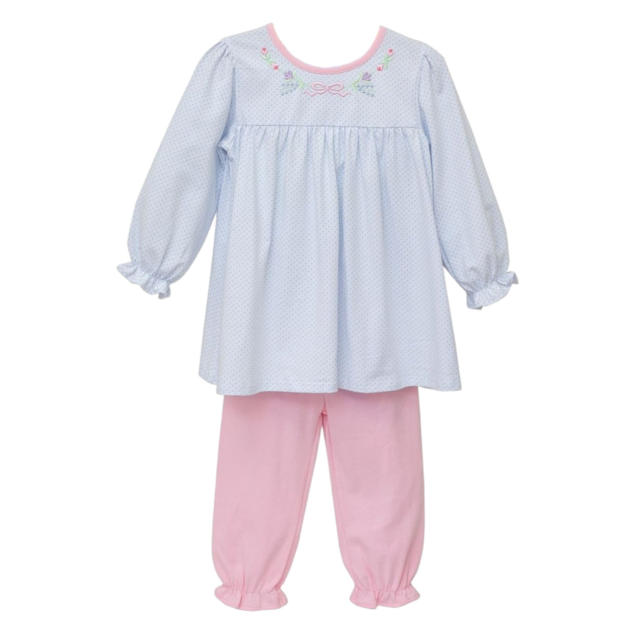 Trotter Street Kids Floral Embroidery Pants Set TSK-02179 5207