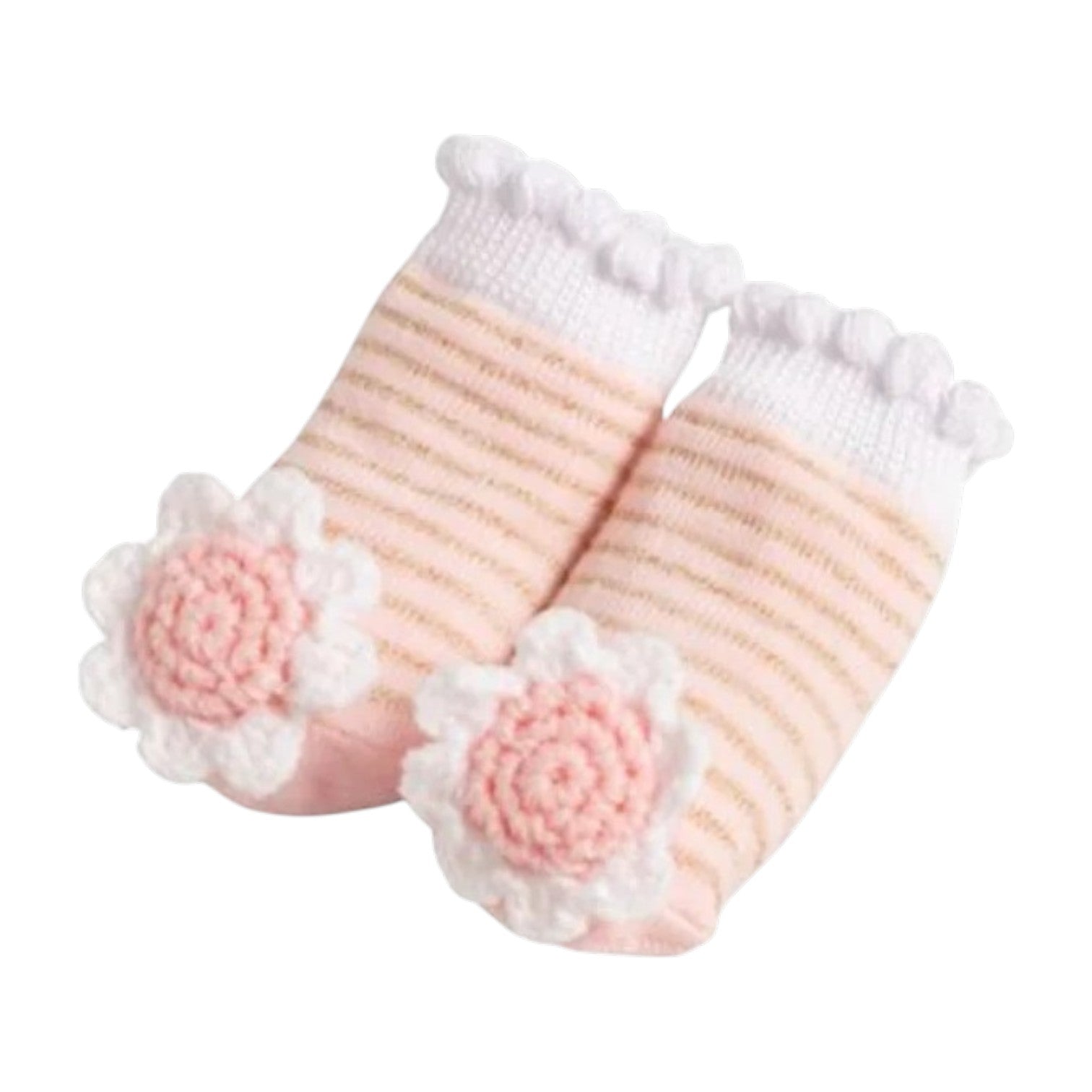 Mud Pie crochet rattle toe socks